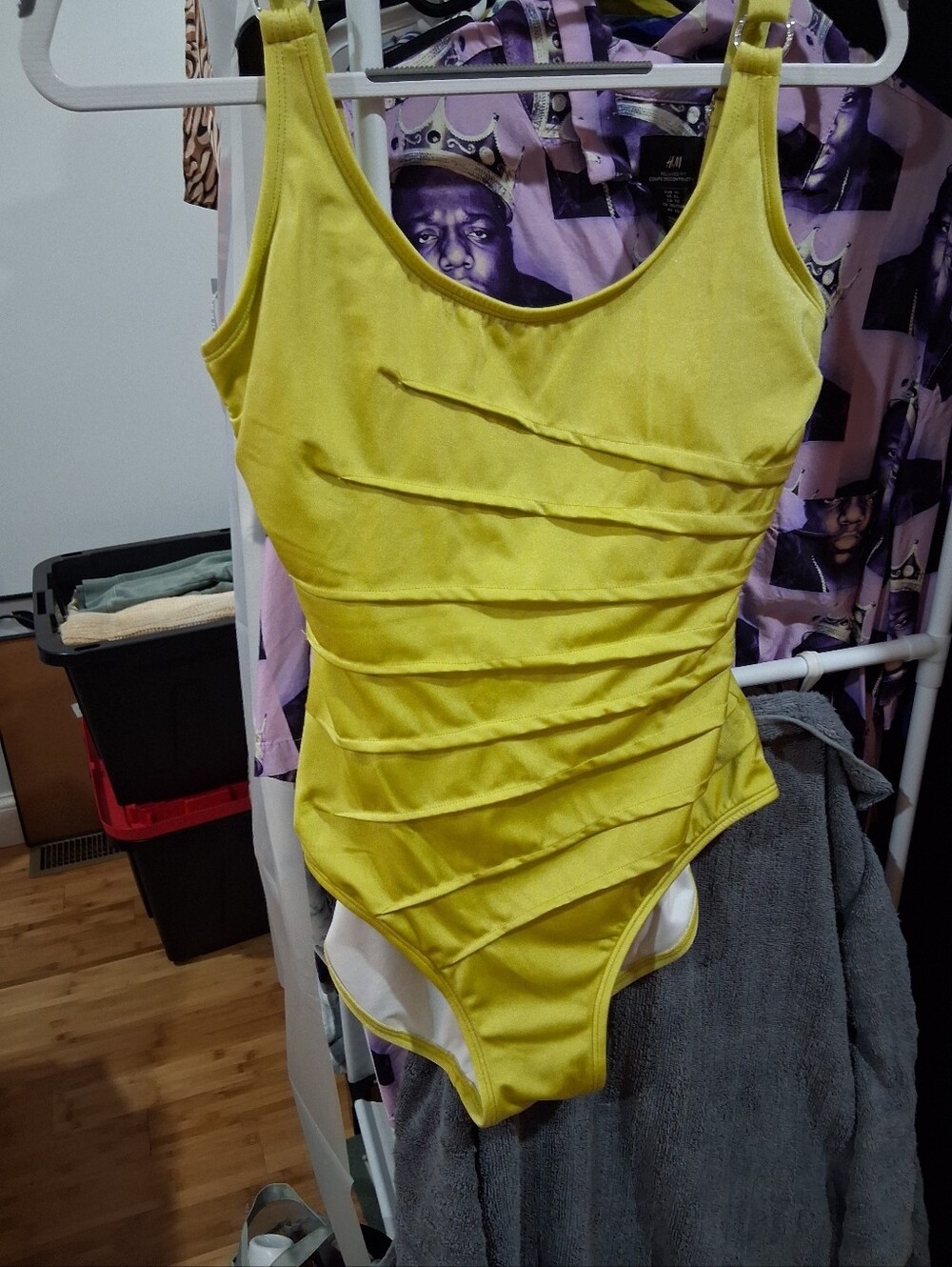 Yellow Ruffled Kids One-Piece Swimsuit